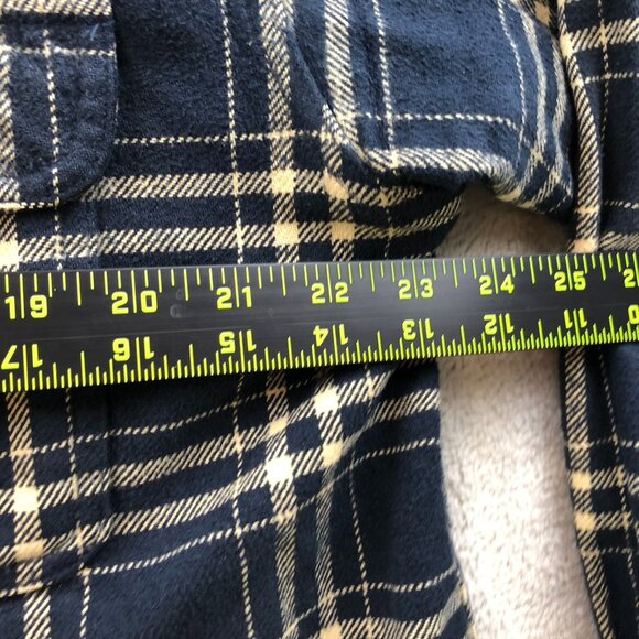 Field & Stream Mens Shirt Large Flannel Long Sleeve Button Up Flannel Plaid Navy - Picture 5 of 10